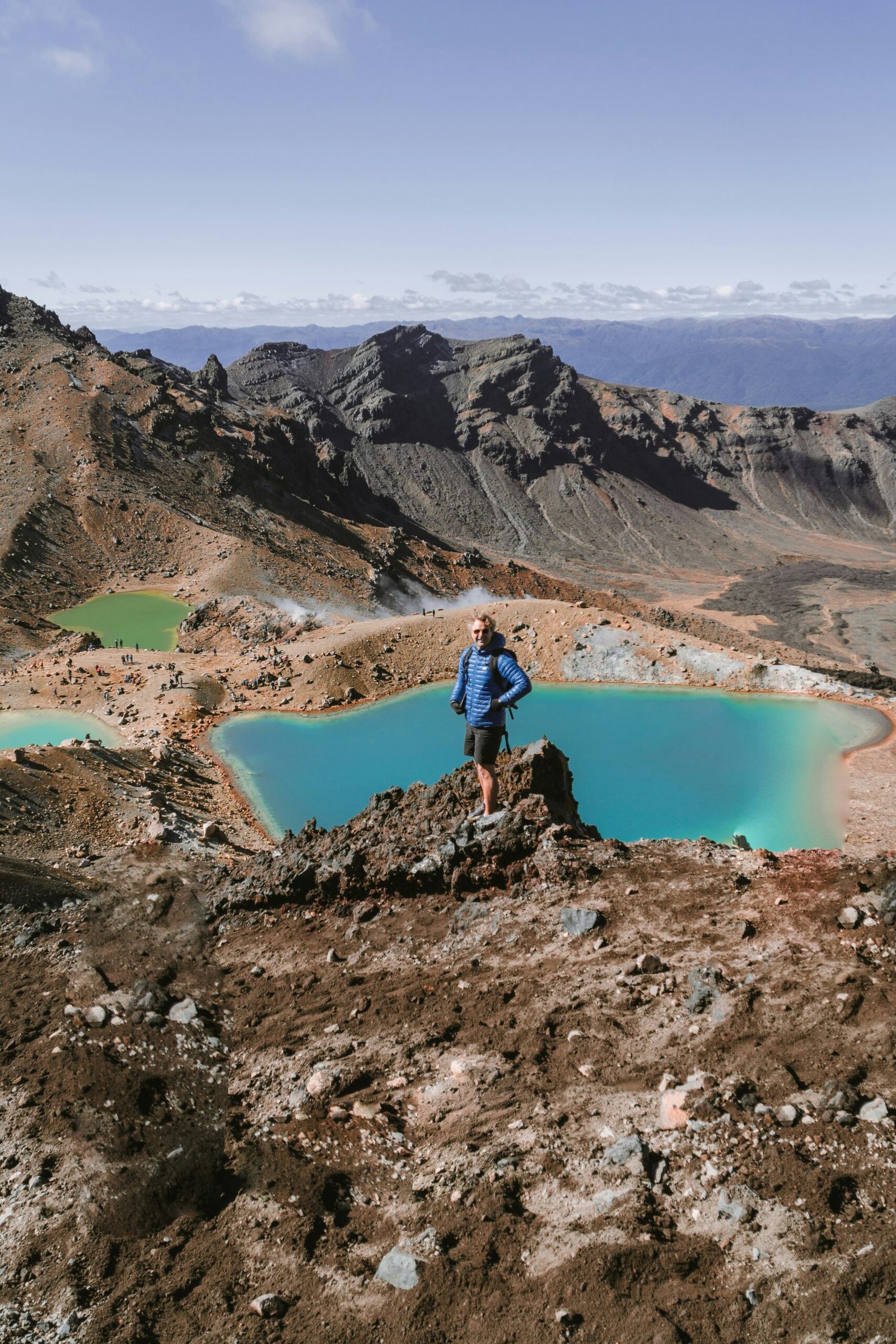 a person standing on a rock