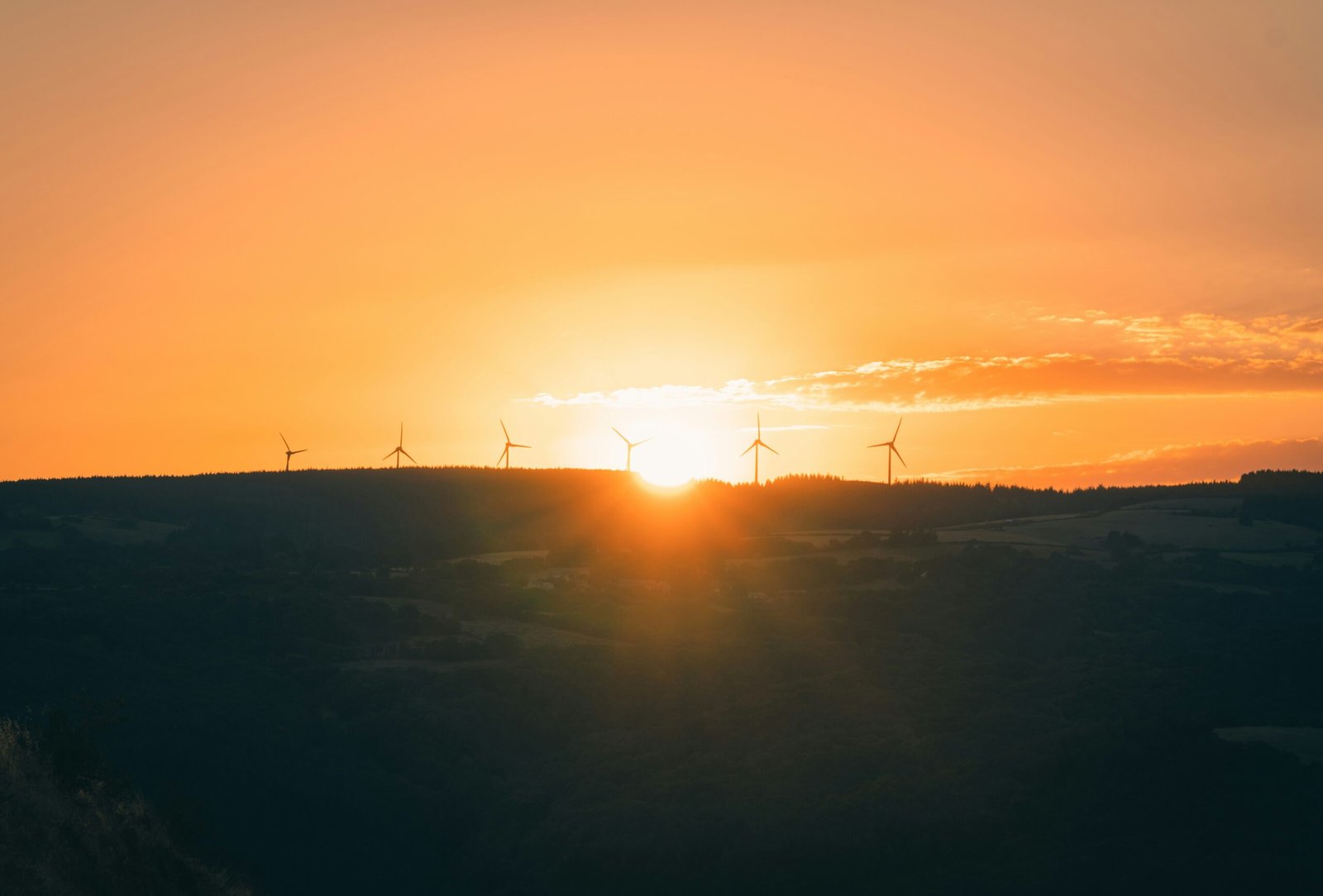 silhouette of mountain during sunset