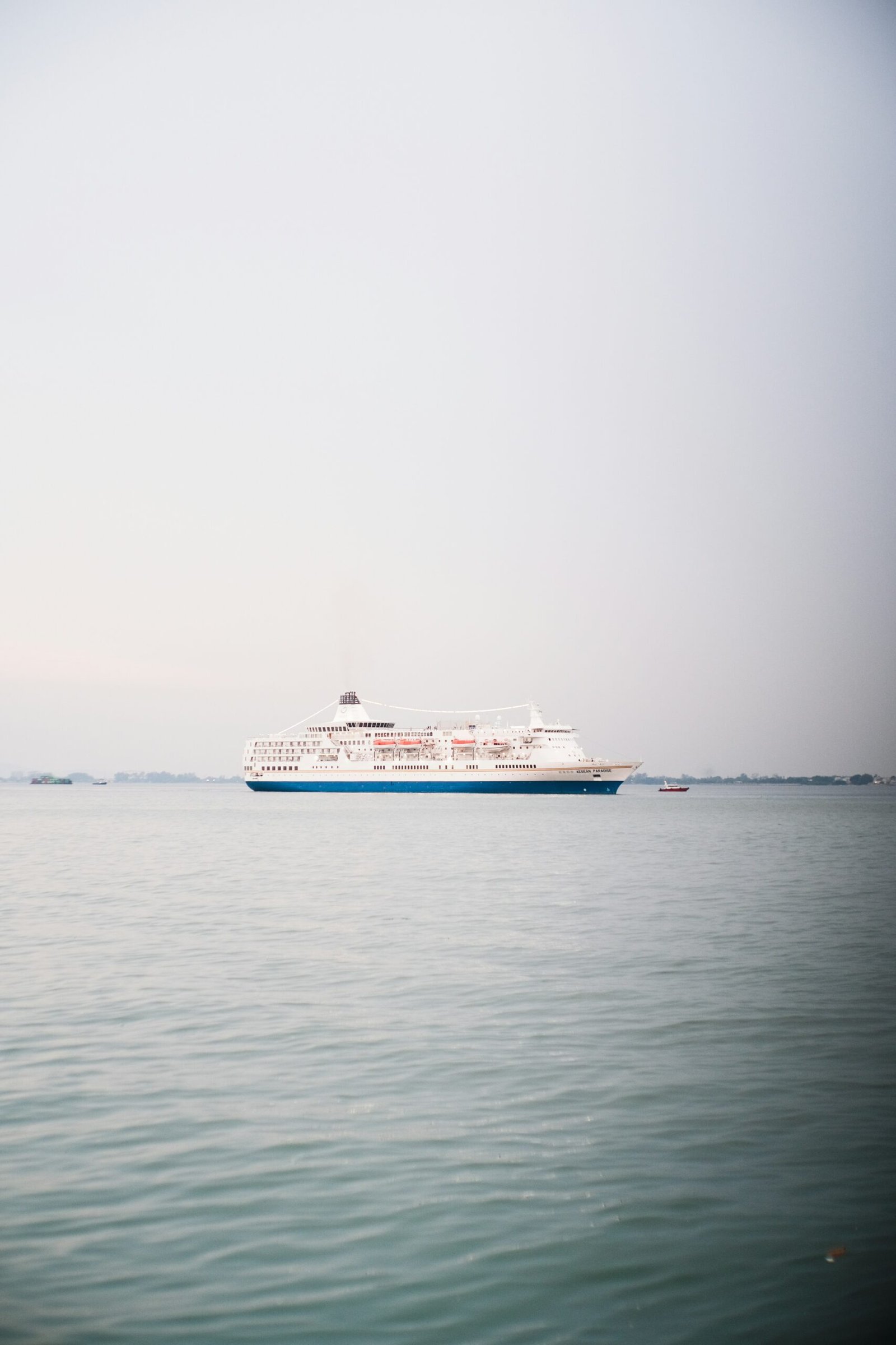 a large ship on the water